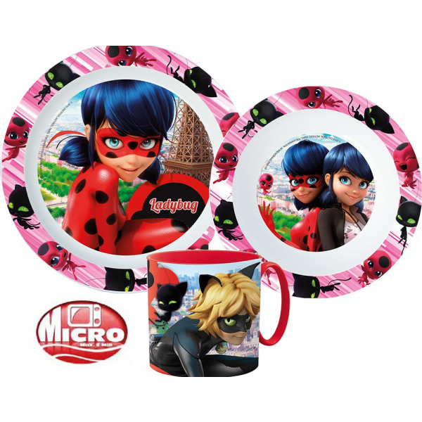 Ladybug and black cat set za hranu