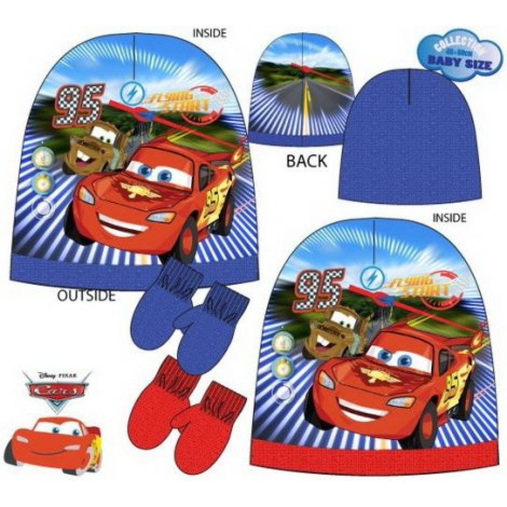Cars kapa + rukavice set za bebe